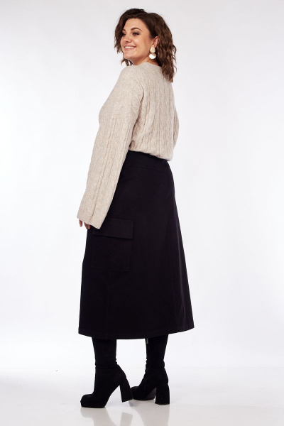 Демисезонная юбка А-силуэта с карманами и разрезом Jurimex 3007 - фото 5