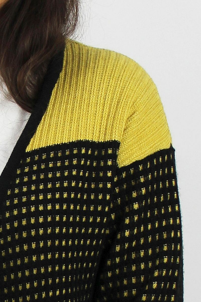 Черный жакет второго слоя с капюшоном и удлиненной длиной Полесье С2688-17 8С0195-Д43 158,164 черный - фото 3