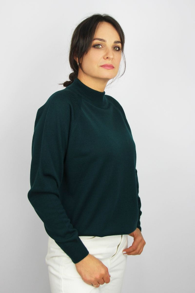 Свитер из вязаного трикотажа с длинным рукавом реглан Полесье С3316-15 5С1754-Д43 170,176 кедр - фото 5