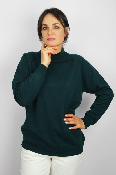 Свитер из вязаного трикотажа с длинным рукавом реглан Полесье С3316-15 5С1754-Д43 170,176 кедр - фото 4