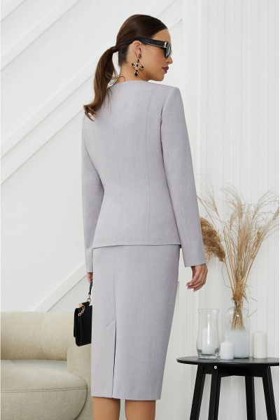 Жакет, юбка Lissana 4820 серый - фото 7