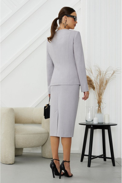 Жакет, юбка Lissana 4820 серый - фото 6