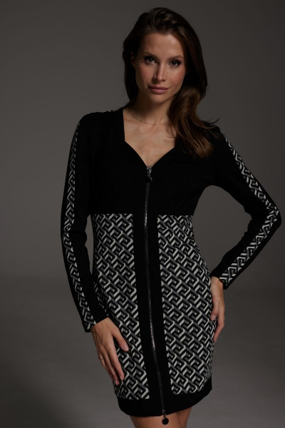 Платье приталенное из вискозного трикотажа с лампасами DAVA 1191 - фото 4