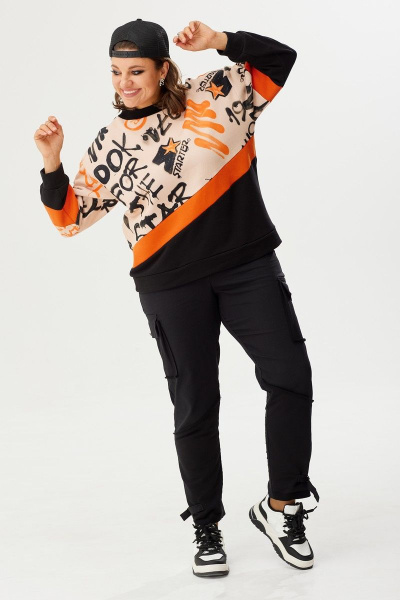 Джемпер BegiModa 4075 оранж - фото 5