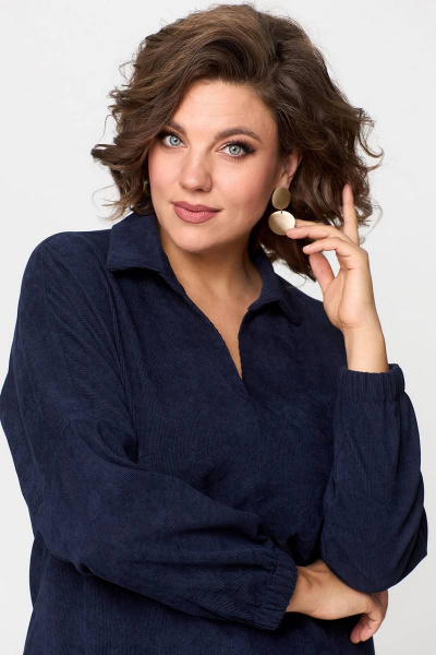 Платье Ollsy 01656 темно-синий - фото 6