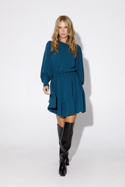 На каждый день платье с принтом из текстильной ткани PiRS 4904 изумрудный - фото 6