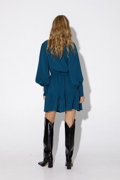 На каждый день платье с принтом из текстильной ткани PiRS 4904 изумрудный - фото 3