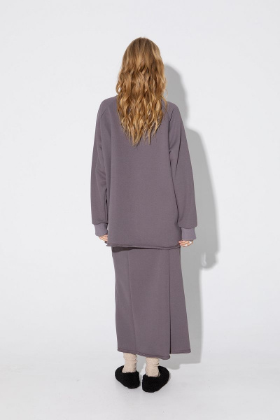 Свитшот, юбка PiRS 5010 серо-бежевый - фото 6