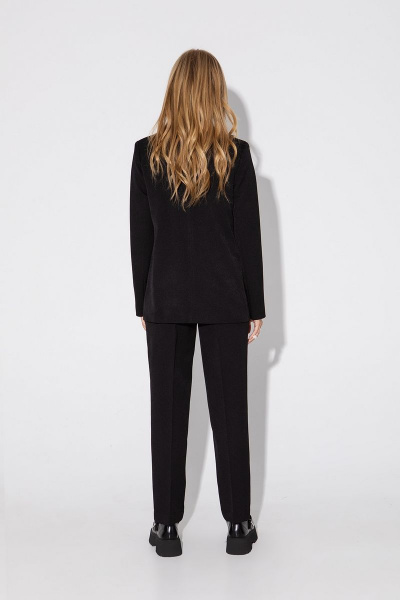 Костюм-тройка жакет жилет брюки деловой классический PiRS 5049 черный - фото 8