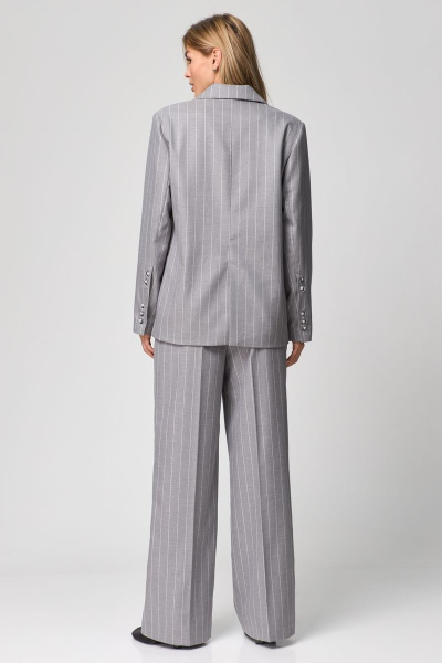Двухпредметный костюм жакета и брюк из костюмной ткани THE NAME 2264 серый - фото 5