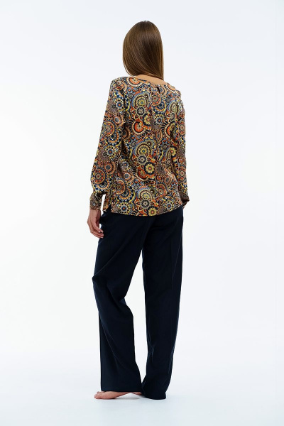 Блуза Manika Belle 301А43/3 синий,желтый - фото 5