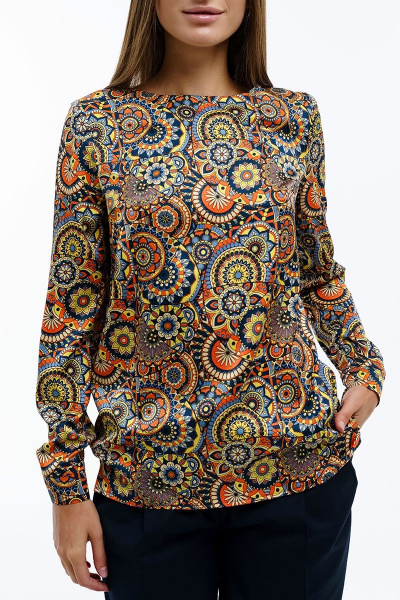 Блуза Manika Belle 301А43/3 синий,желтый - фото 3