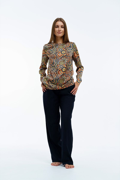 Блуза Manika Belle 301А43/3 синий,желтый - фото 2