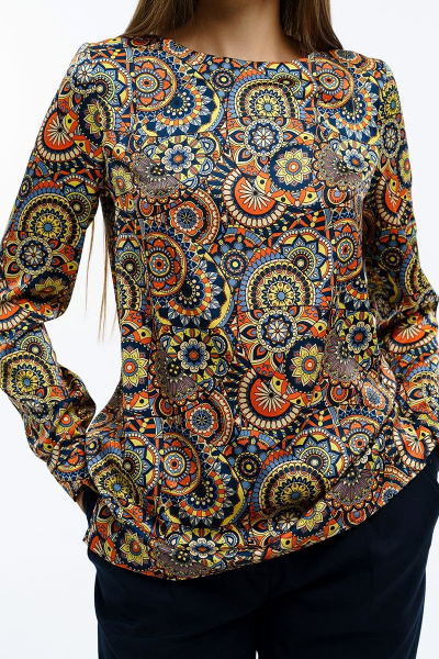 Блуза Manika Belle 301А43/3 синий,желтый - фото 1