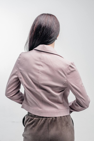 Джинсовый жакет с хлопком для повседневных образов Legend Style G-005 какао - фото 2