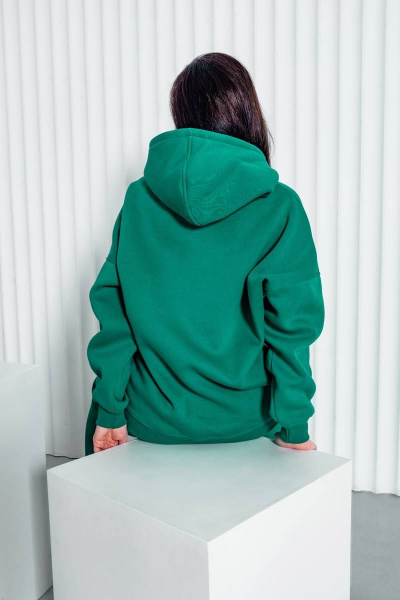 Спортивный костюм из трикотажа с худи и джоггерами Legend Style K-014 изумрудно-зеленый - фото 6