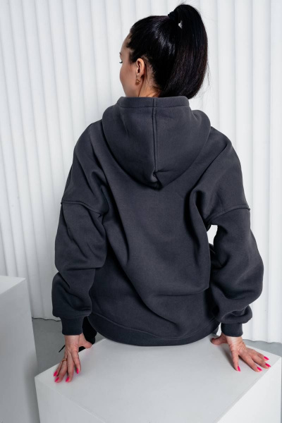 Демисезонный спортивный костюм из хлопка и трикотажа Legend Style K-014 графит - фото 4