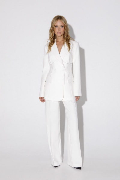 Костюм двойка: жакет и прямые брюки, деловой стиль PiRS 4918 - фото 7