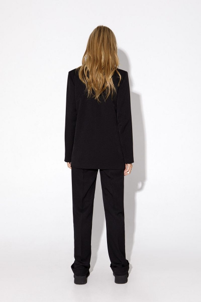 Костюм-тройка из жакета, жилета и брюк из текстиля для делового стиля PiRS 4928 черный - фото 10