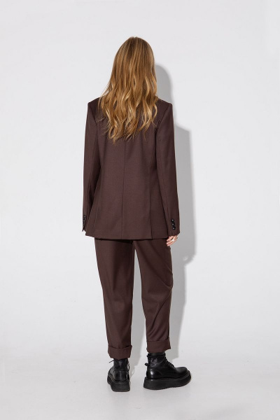 Костюм двойка: свободный жакет и брюки со шлицами PiRS 4937 - фото 7