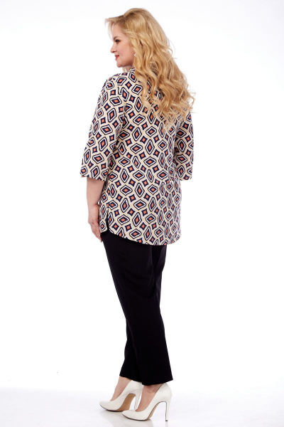 Модельная блузка из текстиля с рукавами с патами и разрезами Ga-Ta Style 1612/2 - фото 3