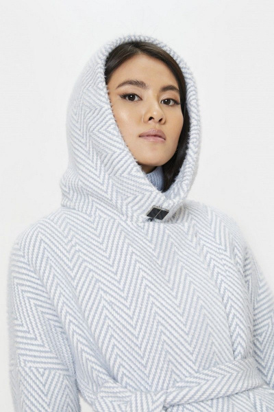 Пальто ElectraStyle 3-0015м-0173 бело/гол - фото 2