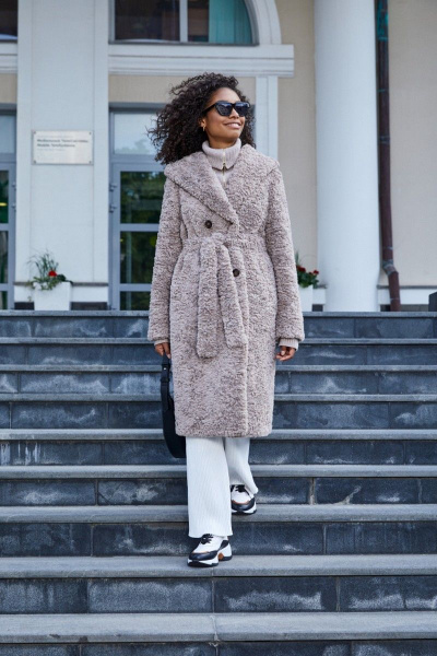 Шуба ElectraStyle 5-2224/5м-0288 светло- коричневый - фото 1