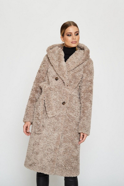 Шуба ElectraStyle 5-2224/5м-0288 светло- коричневый - фото 5