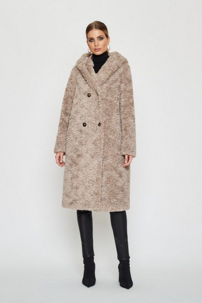 Шуба ElectraStyle 5-2224/5м-0288 светло- коричневый - фото 3