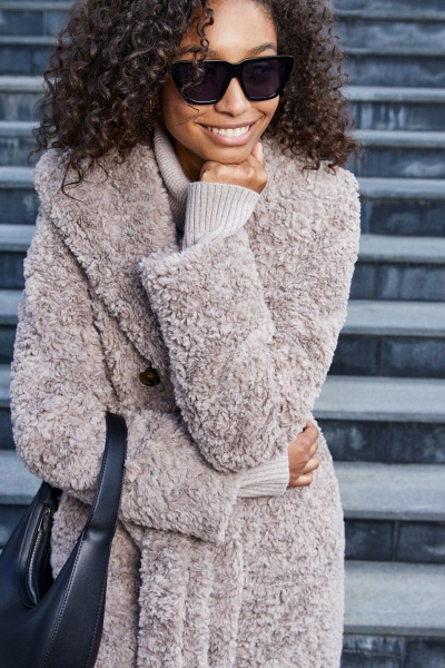 Шуба ElectraStyle 5-2224/5м-0288 светло- коричневый - фото 2