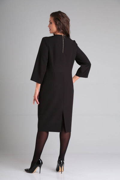 Платье прямого силуэта с уобразным вырезом и вышивкой ALEZA 1169 - фото 2