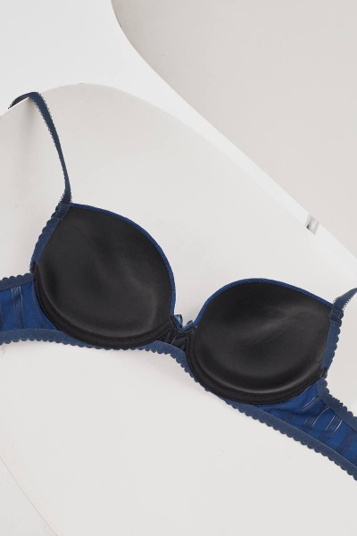 Синий бюстгальтер с минимальным пуш-апом и регулируемыми бретелями Леди Леда 654-102 - фото 5