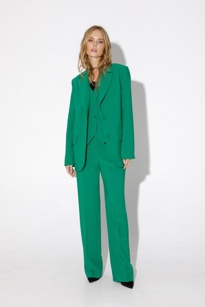 Брюки, жакет, жилет PiRS 4956 зеленый - фото 7
