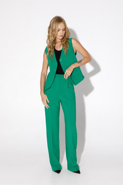 Брюки, жакет, жилет PiRS 4956 зеленый - фото 6