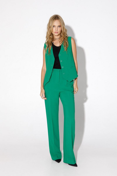 Брюки, жакет, жилет PiRS 4956 зеленый - фото 5