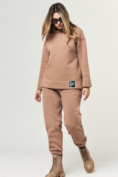 Теплый спорткомплект из трикотажа и хлопка Oversize Anastasia 1046 тедди - фото 2