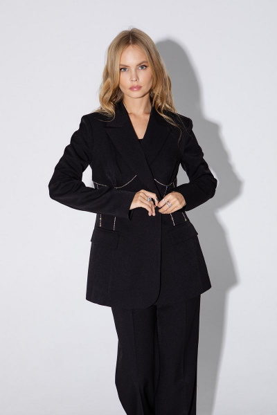 Костюм двойка: жакет с декоративной отделкой и стрелки брюк PiRS 4985 - фото 5
