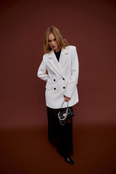 Пальто свободного кроя из фактурной пальтовой ткани PiRS 4989 - фото 2