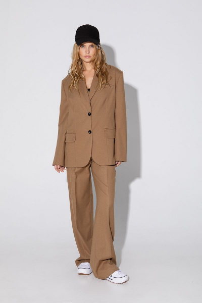 Костюм тройка Жакет жилет палаццо деловой стиль PiRS 5000 - фото 7