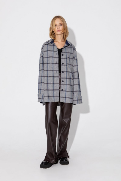 Комплект из брюки и рубашка из экокожи для ежедневного PiRS 5002 - фото 6