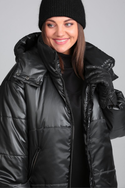 Зимняя удлиненная куртка в стиле oversize с меховой отделкой Lady Secret 7283/1 черный - фото 5