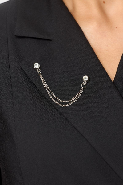 Платье деловое из вискозы на каждый день, демисезон DaLi 3634а чёрный - фото 5