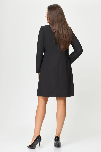 Платье деловое из вискозы на каждый день, демисезон DaLi 3634а чёрный - фото 2