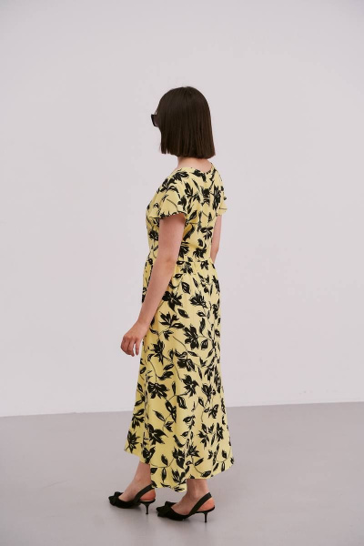 Длинное платье из текстиля с воланами и поясом Femme & Devur 8608 2.32F(170) - фото 5