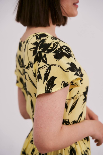 Длинное платье из текстиля с воланами и поясом Femme & Devur 8608 2.32F(170) - фото 3