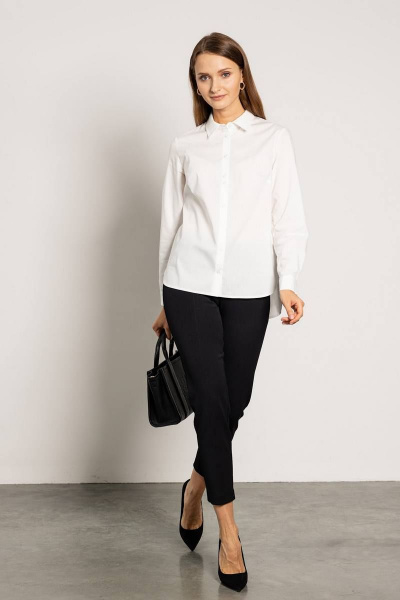 Белая рубашка с длинным рукавом для любого случая Femme & Devur 7114 2.1F(170) - фото 3