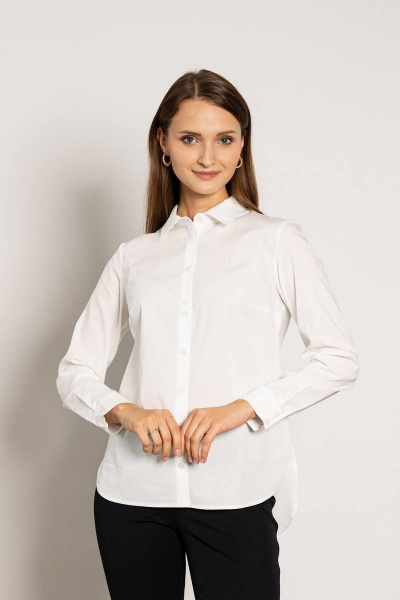 Белая рубашка с длинным рукавом для любого случая Femme & Devur 7114 2.1F(170) - фото 1