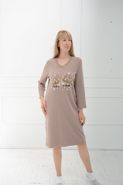 Туника Купалинка 652506.158-164 темный беж - фото 1