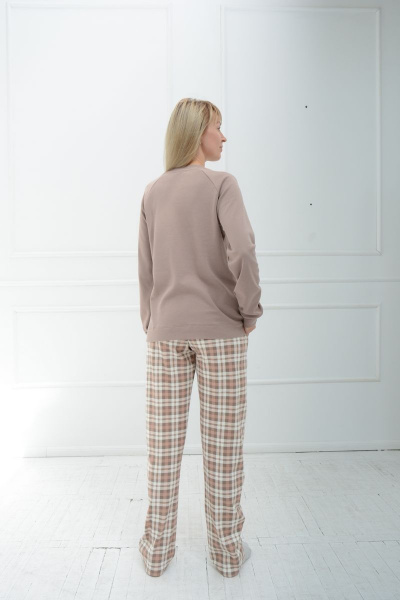 Брюки, джемпер Купалинка 663204.170-176 к.темный беж,клетка - фото 5