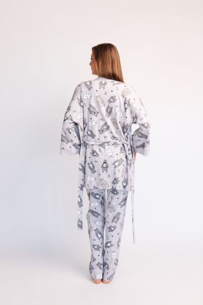 Брюки, рубашка, топ Купалинка 676801.158-164 к.набивка,серо-голубой - фото 3